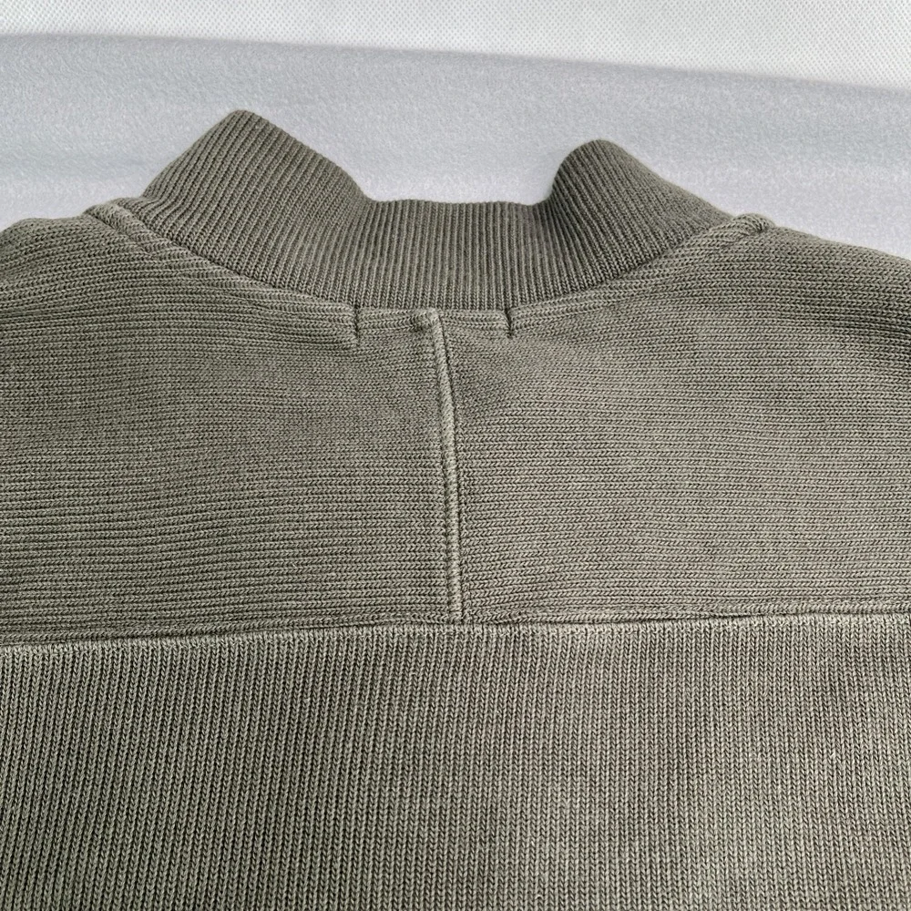 Banana Republic Sweater Pullover Earth Green 100% Cotton Men's Large 1/4 Button